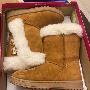 Girls tall winter boots with fur